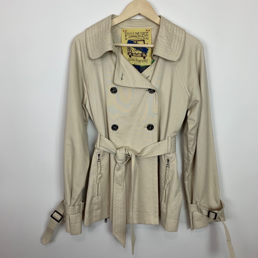 Fillmore "Going Further" khaki safari jacket, Sz Large